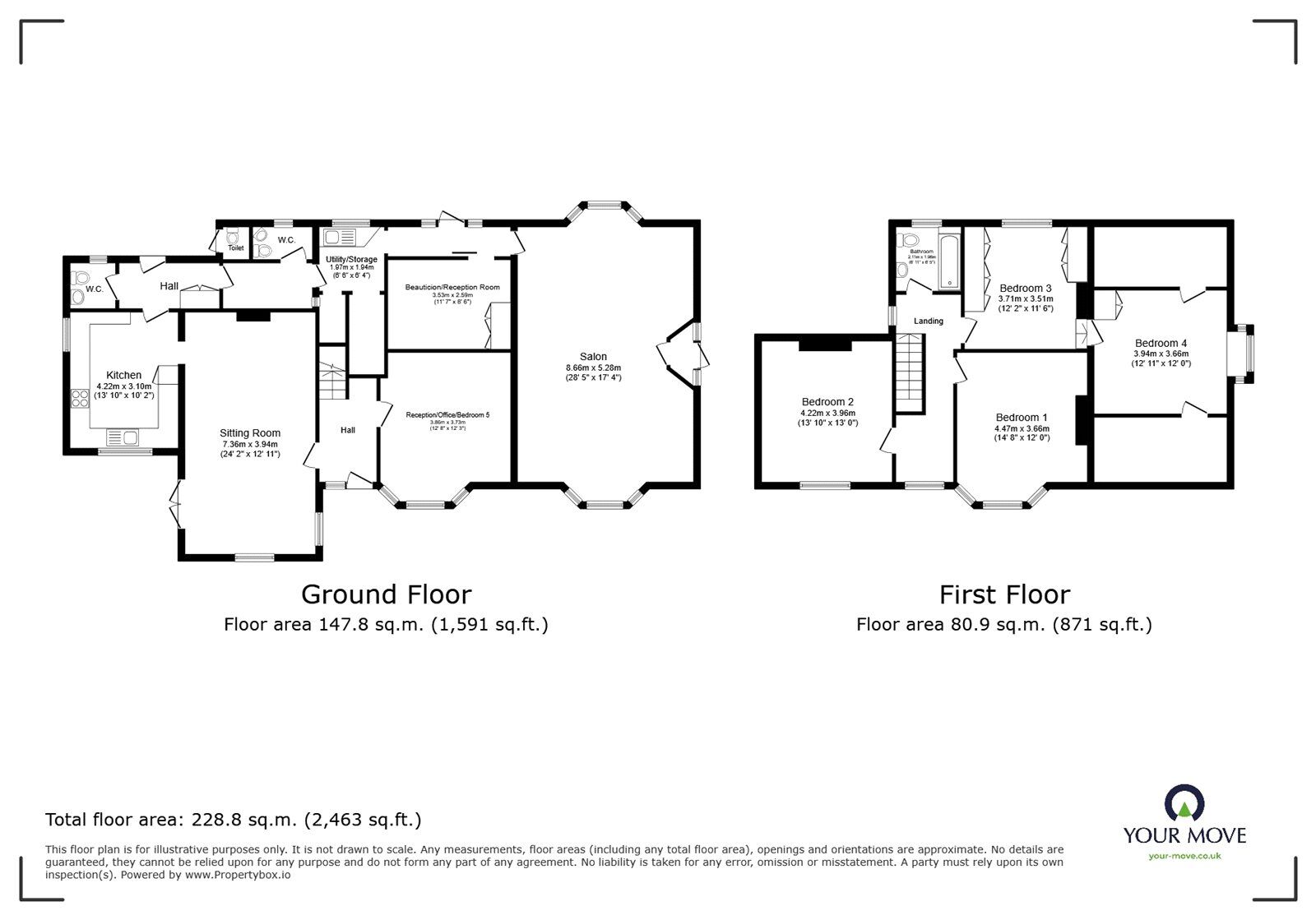 Floorplan of 4 bedroom Detached House for sale, New Road, Hythe, Hampshire, SO45