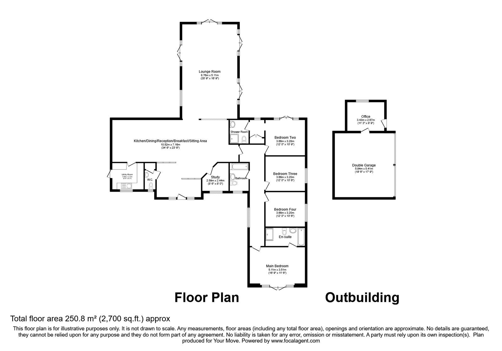 Floorplan of 4 bedroom Detached House for sale, Landford, Salisbury, Wiltshire, SP5