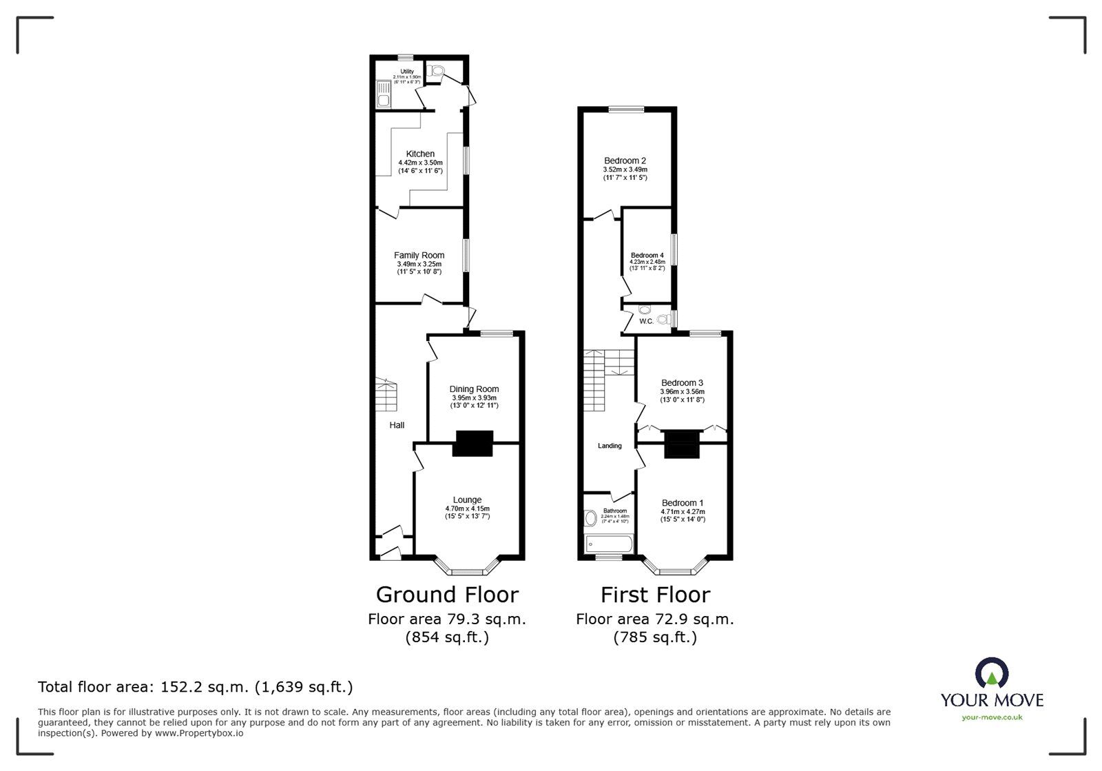 Floorplan of 4 bedroom Semi Detached House for sale, Alma Road, Southampton, Hampshire, SO14