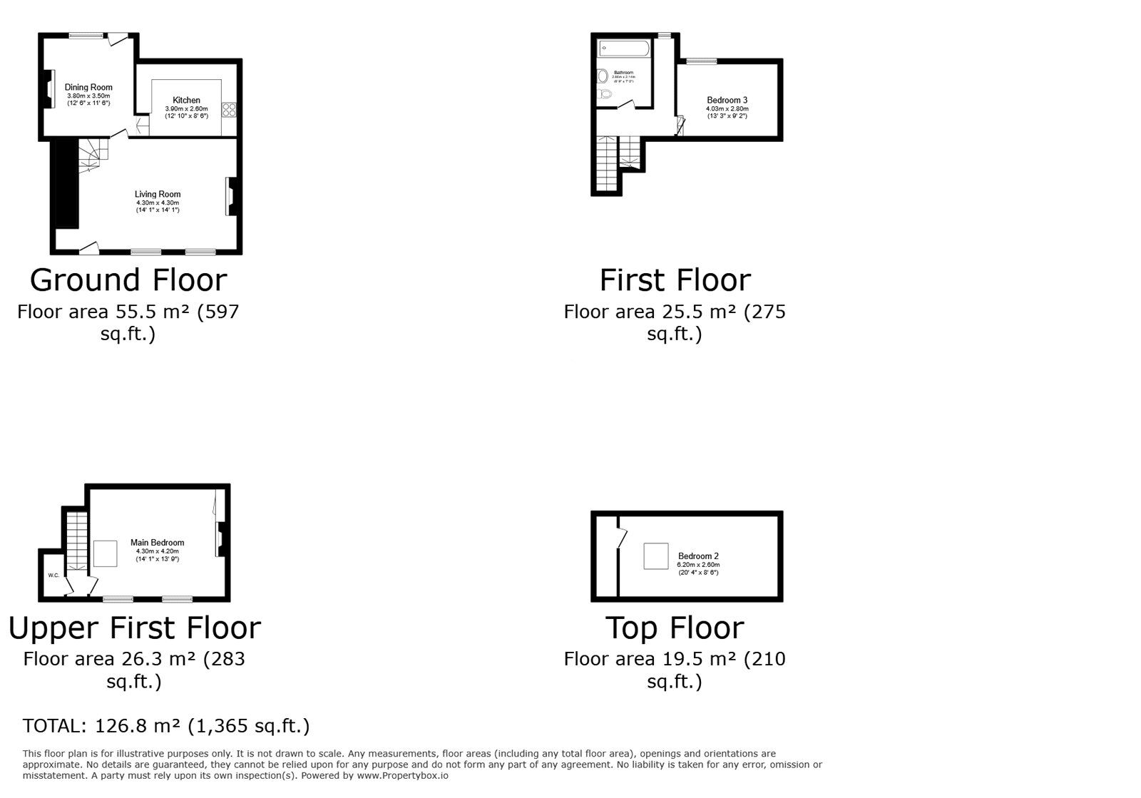 Floorplan of 3 bedroom Mid Terrace House for sale, Old Redbridge Road, Southampton, Hampshire, SO15