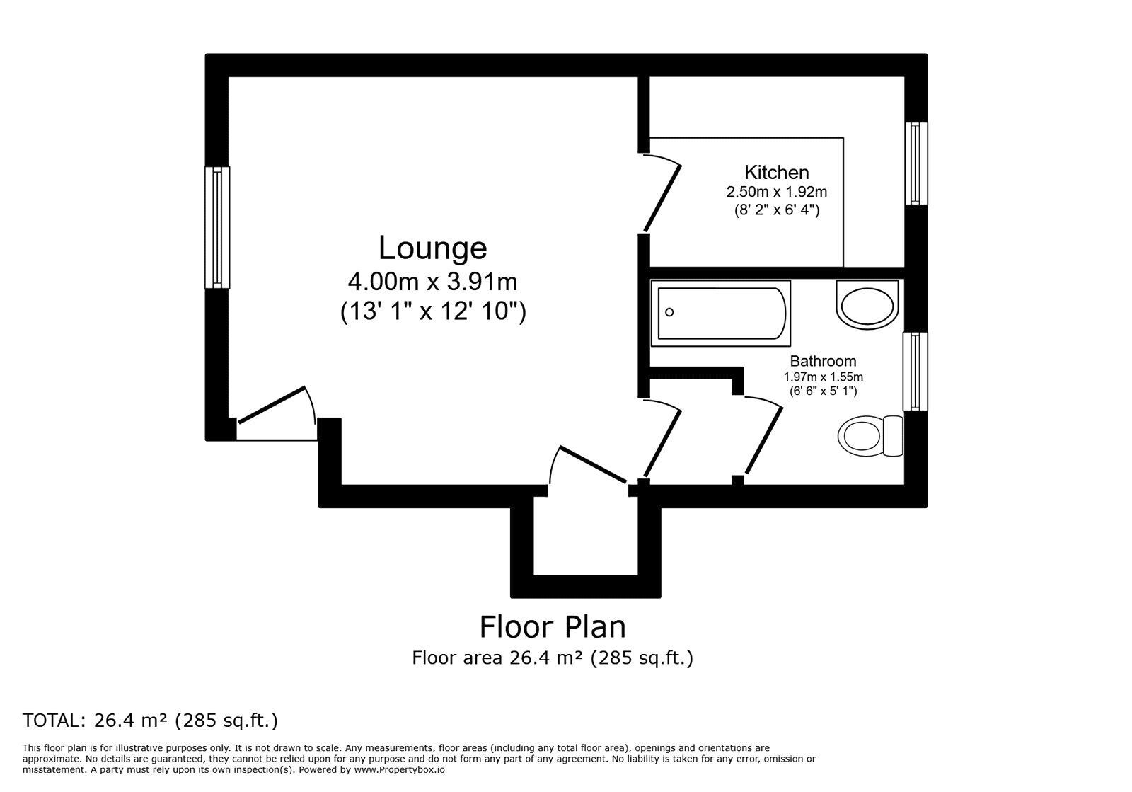 Floorplan of  Flat for sale, Paynes Road, Southampton, Hampshire, SO15