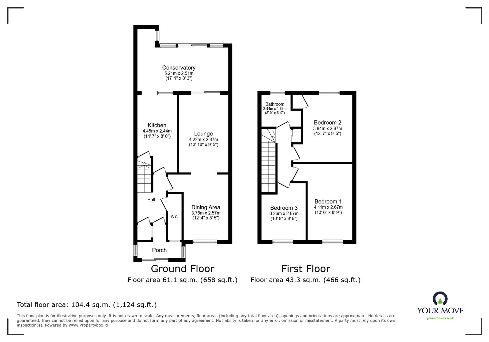 Floorplan of 3 bedroom Mid Terrace House for sale, Matheson Road, Southampton, Hampshire, SO16
