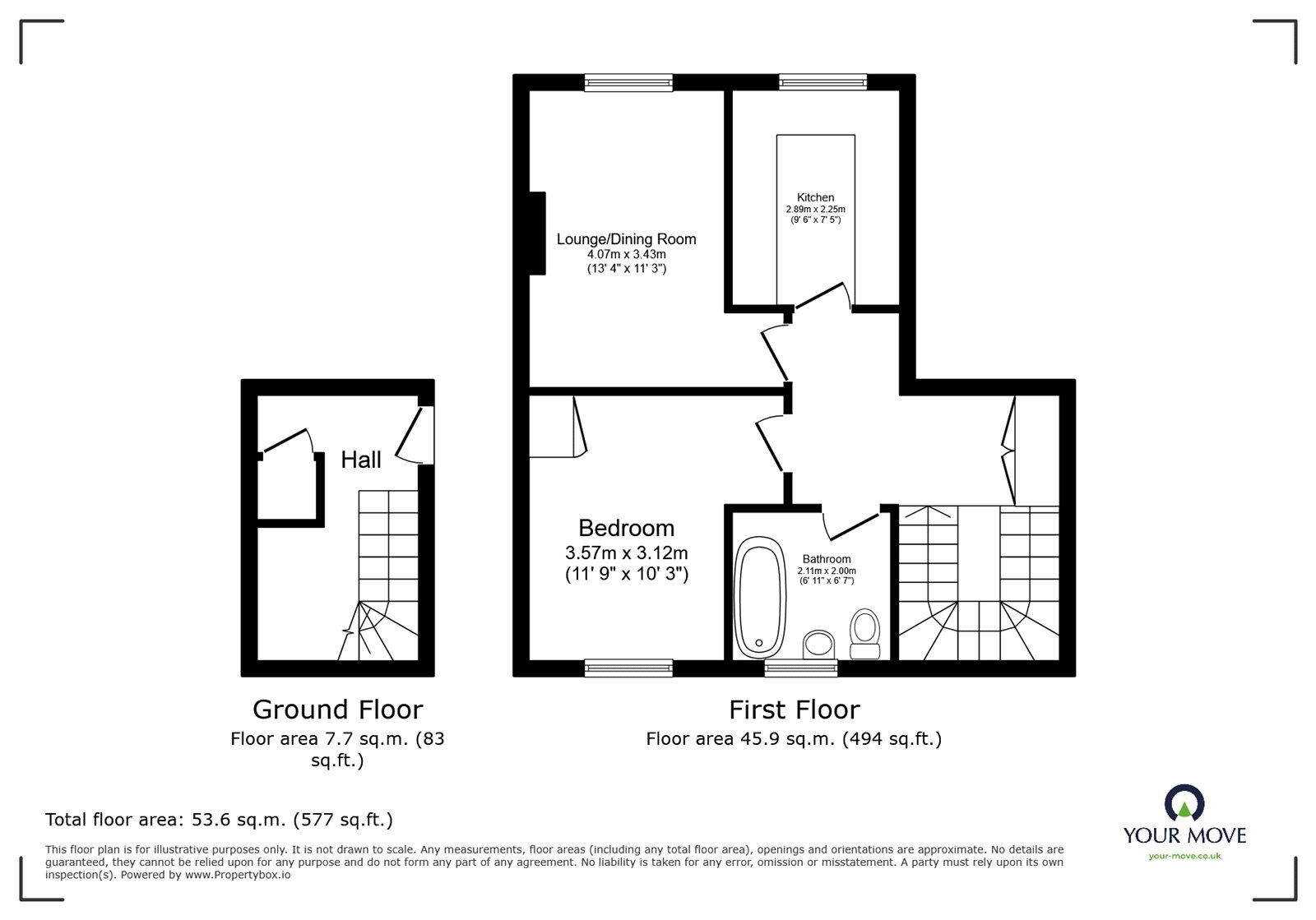 Floorplan of 1 bedroom  Flat for sale, Springford Road, Southampton, Hampshire, SO16
