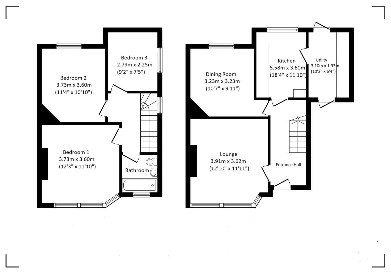Floorplan of 3 bedroom Semi Detached House for sale, Knighton Road, Southampton, Hampshire, SO19