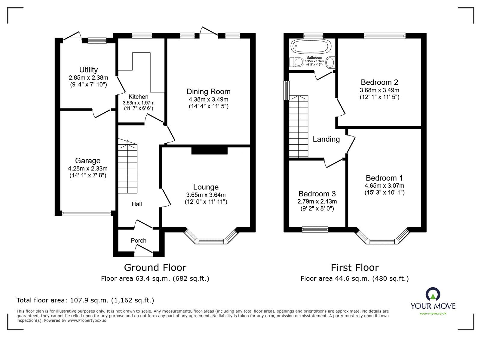 Floorplan of 3 bedroom Semi Detached House for sale, Salcombe Road, Southampton, Hampshire, SO15