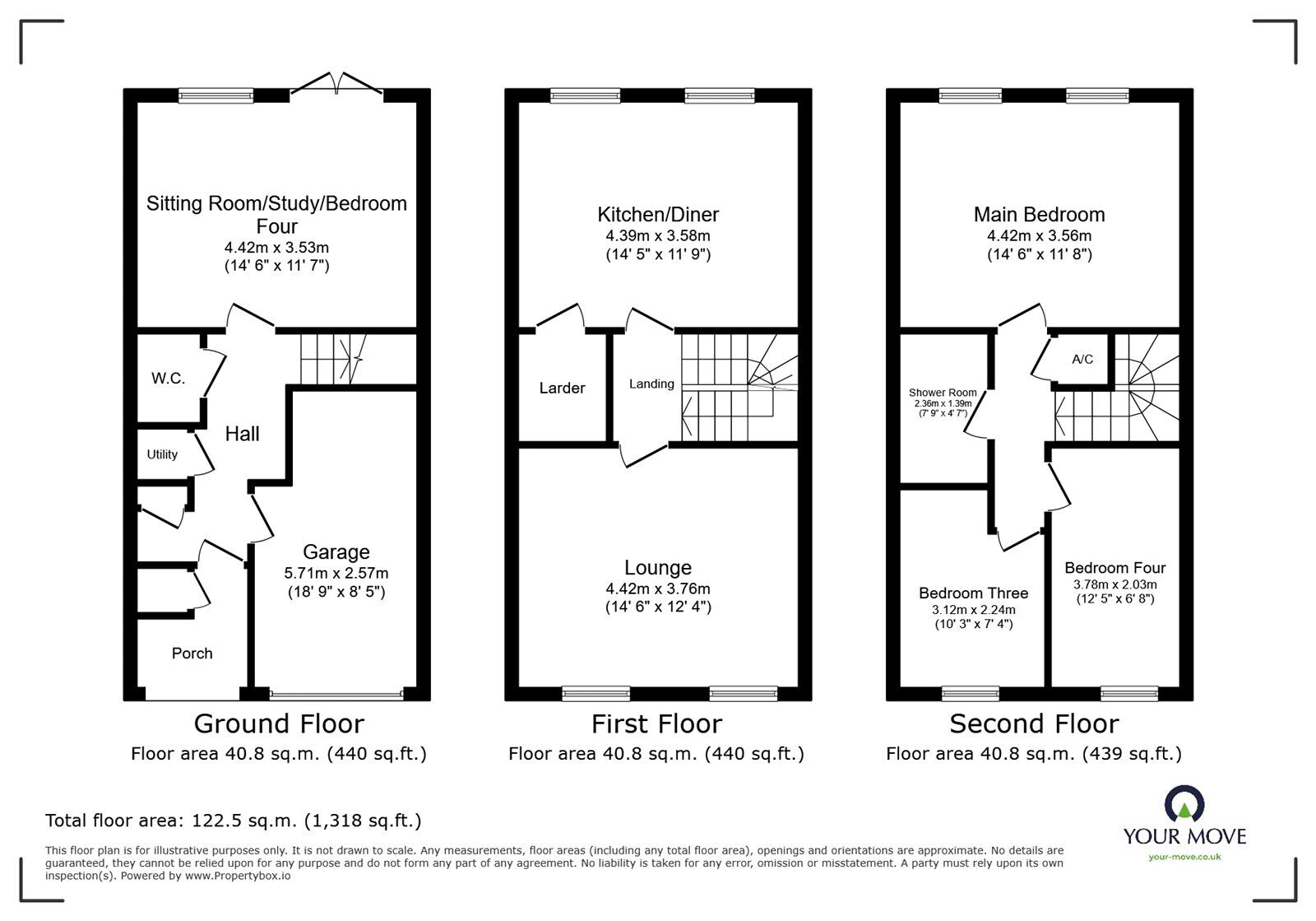 Floorplan of 3 bedroom Mid Terrace House for sale, Oxford Mews, Latimer Street, Southampton, SO14