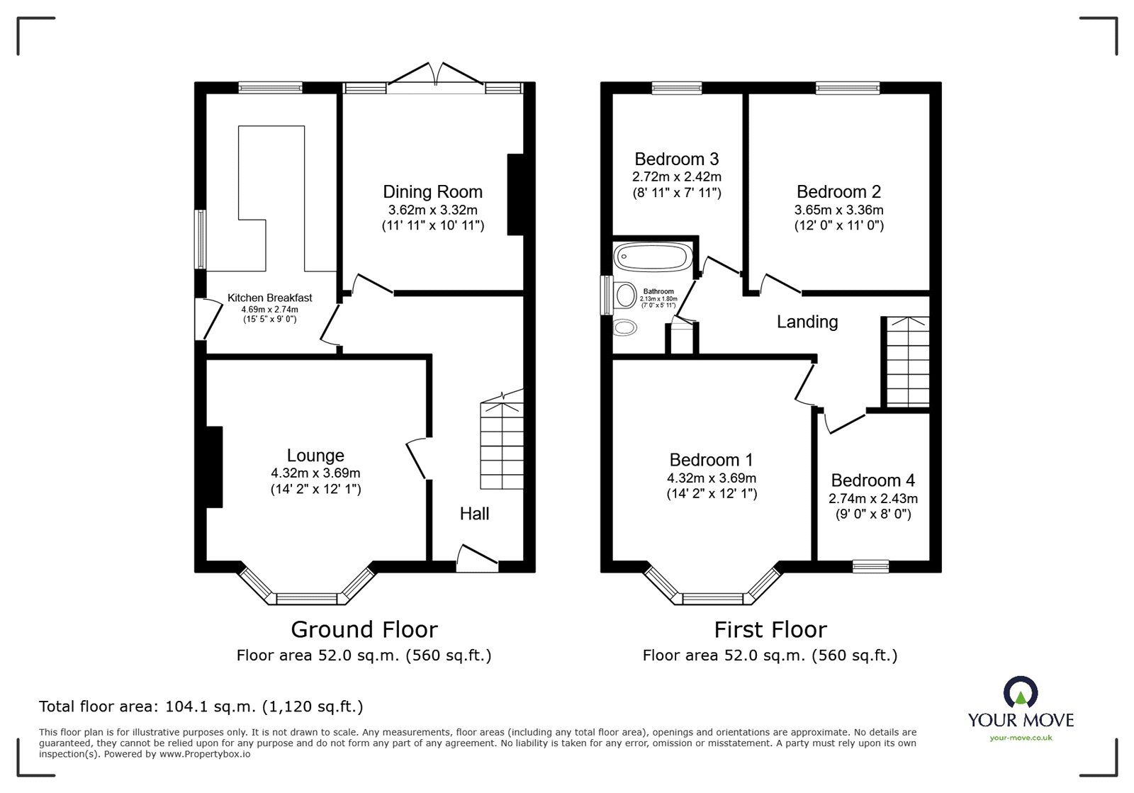 Floorplan of 4 bedroom Semi Detached House for sale, Stoneham Lane, Southampton, Hampshire, SO16