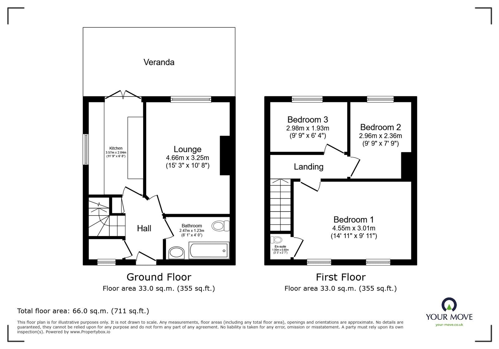 Floorplan of 3 bedroom Semi Detached House for sale, Magnolia Road, Southampton, Hampshire, SO19