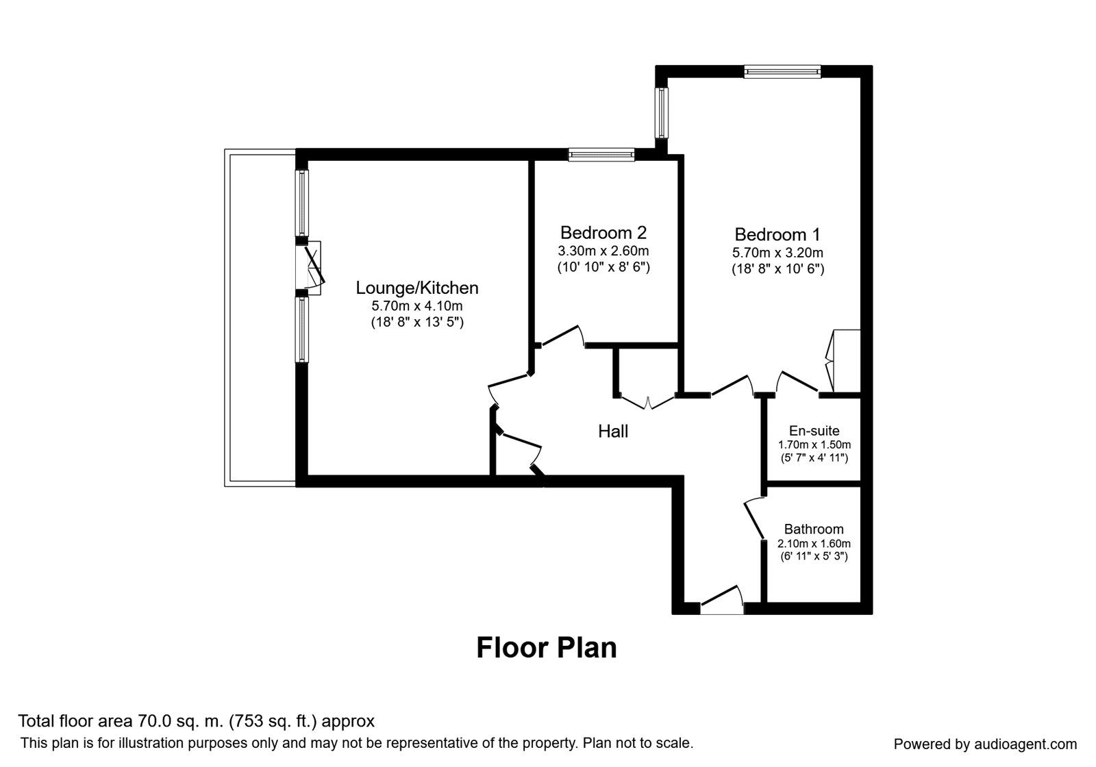 Floorplan of 2 bedroom Flat for sale, High Street, Southampton, SO14