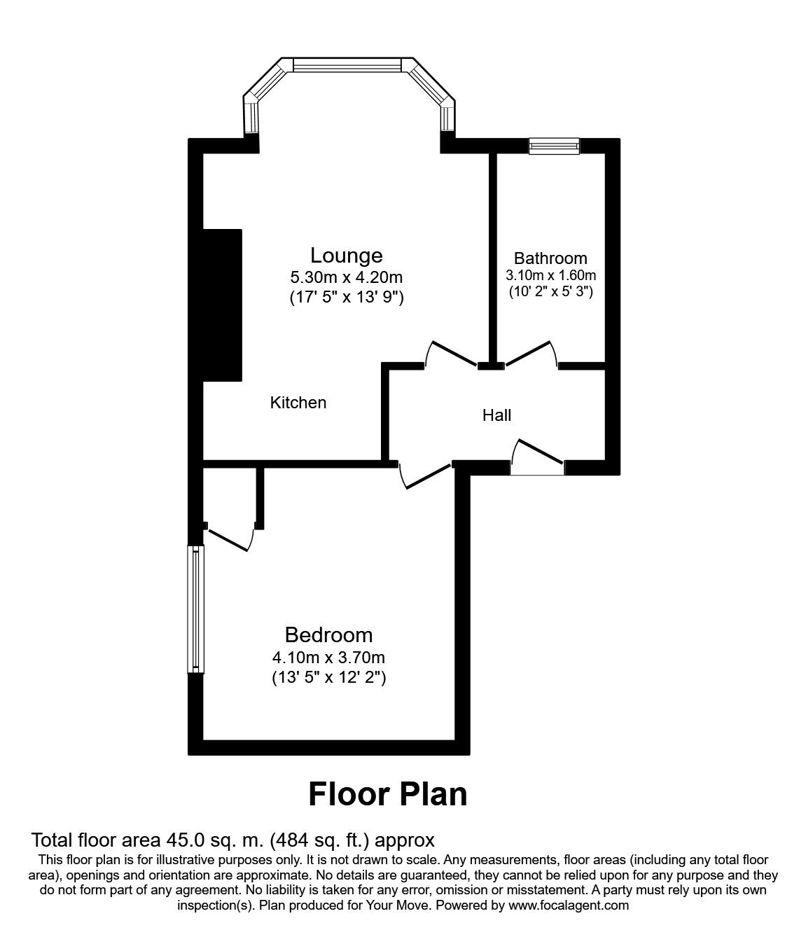 Floorplan of 1 bedroom Flat for sale, Howard Road, Southampton, SO15
