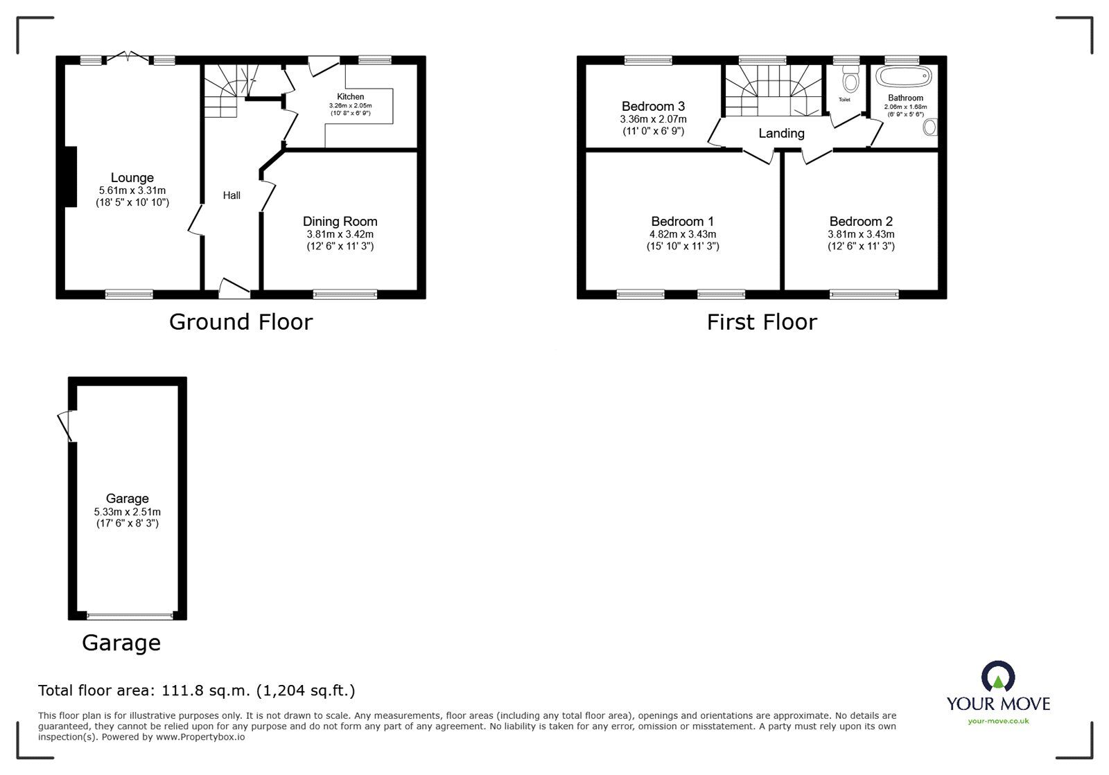 Floorplan of 3 bedroom End Terrace House for sale, Leaside Way, Southampton, Hampshire, SO16