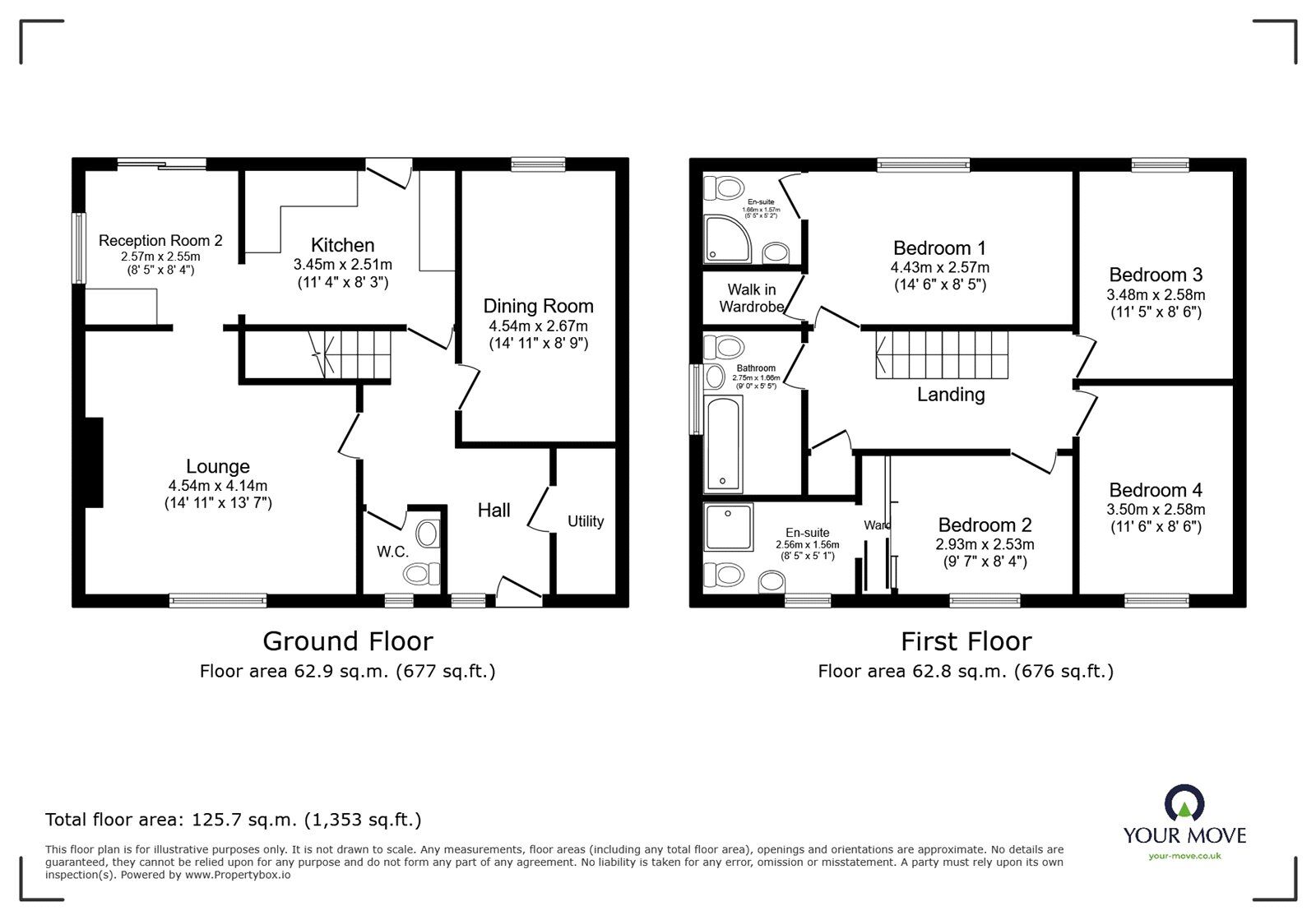 Floorplan of 4 bedroom Detached House for sale, Bolderwood Close, Bishopstoke, Hampshire, SO50