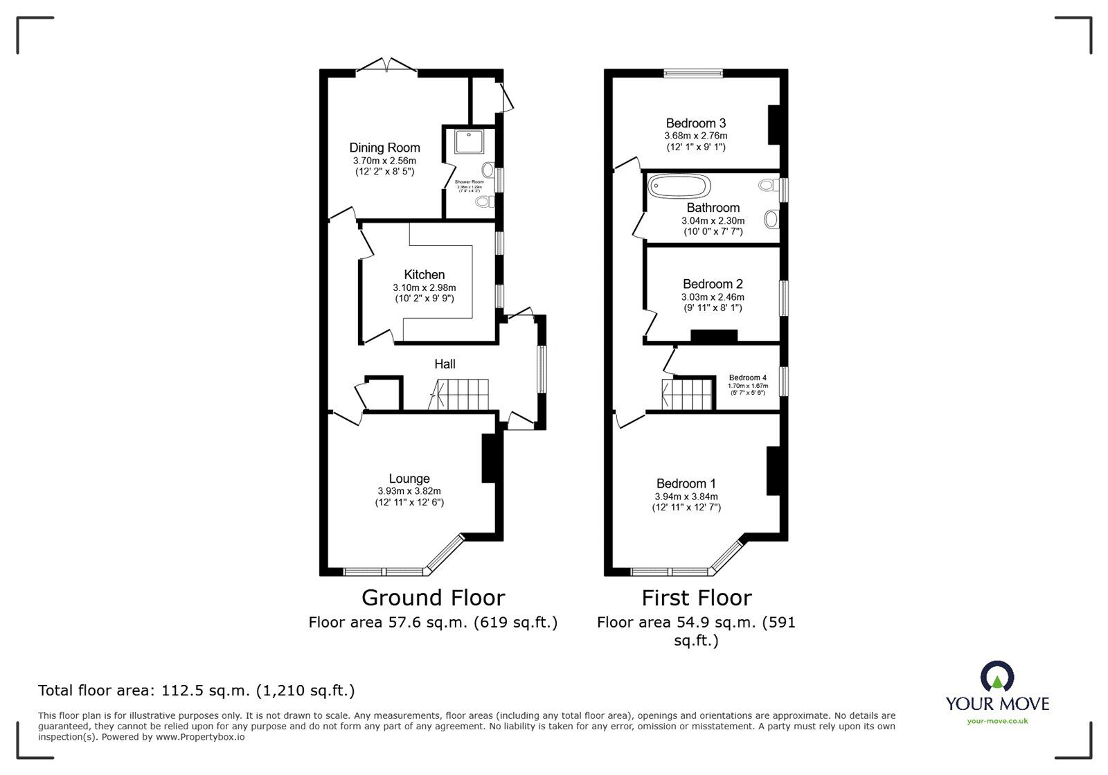 Floorplan of 3 bedroom Semi Detached House for sale, Newcombe Road, Southampton, Hampshire, SO15