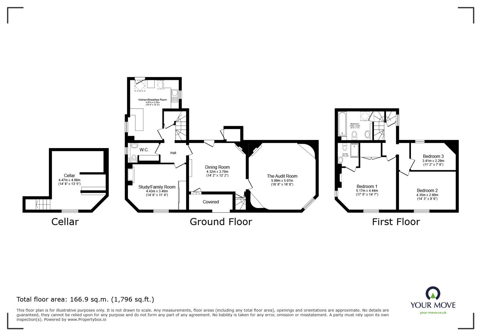 Floorplan of 3 bedroom Semi Detached House for sale, Port Lane, Hursley, Hampshire, SO21