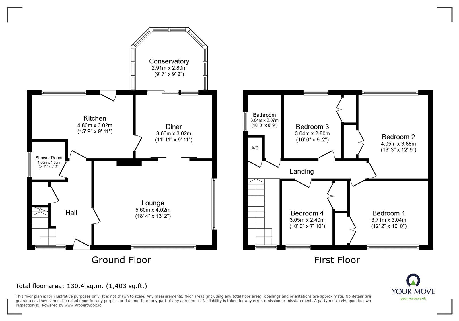 Floorplan of 4 bedroom Detached House for sale, Cooks Lane, Calmore, Hampshire, SO40