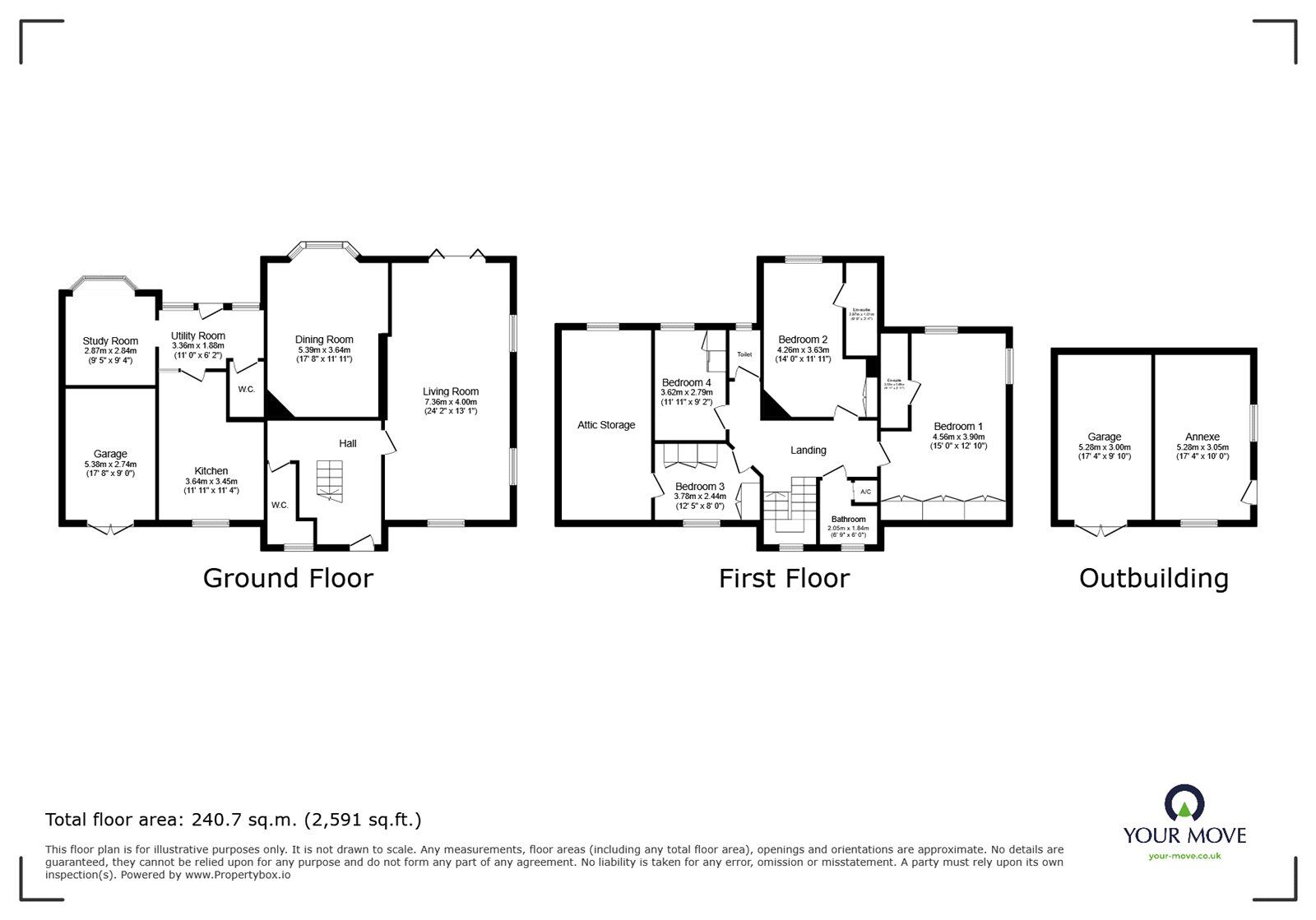 Floorplan of 4 bedroom Detached House for sale, Bassett Avenue, Southampton, SO16
