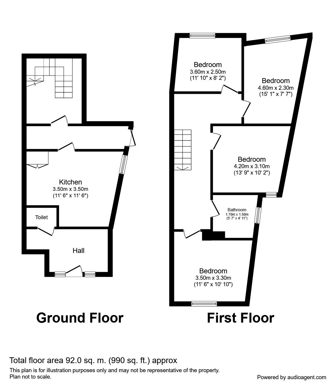 Floorplan of 4 bedroom  Flat to rent, Stanley Road, Teddington, Middlesex, TW11