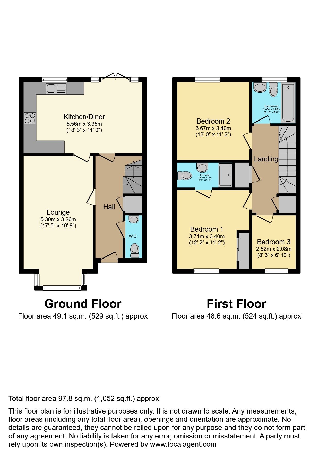 Floorplan of 3 bedroom Detached House for sale, Thrower Road, Shrewsbury, Shropshire, SY2