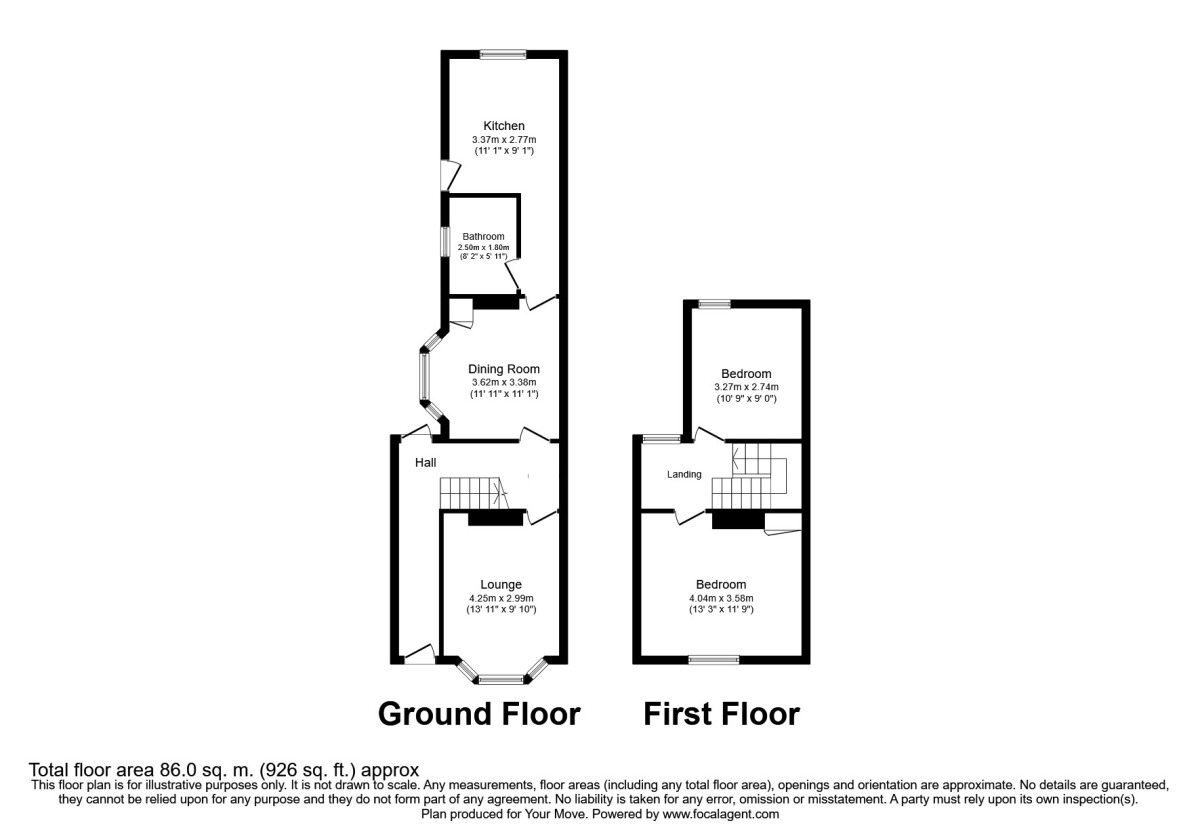 Floorplan of 2 bedroom  House to rent, Farlington Road, Portsmouth, PO2