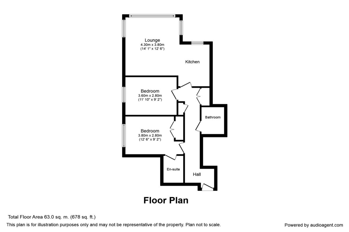 Floorplan of 2 bedroom  Flat to rent, Admiralty Road, Portsmouth, PO1