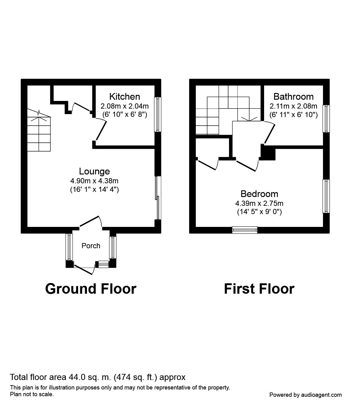 Floorplan of 1 bedroom  House to rent, Bertie Road, Southsea, Hampshire, PO4