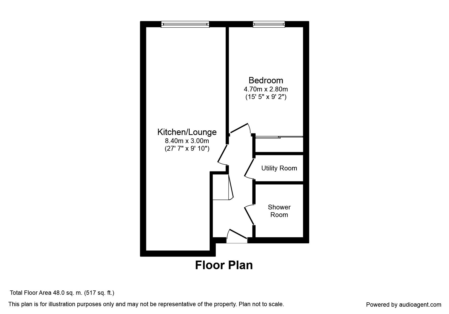 Floorplan of 1 bedroom  Flat to rent, Milton Road, Southsea, PO4