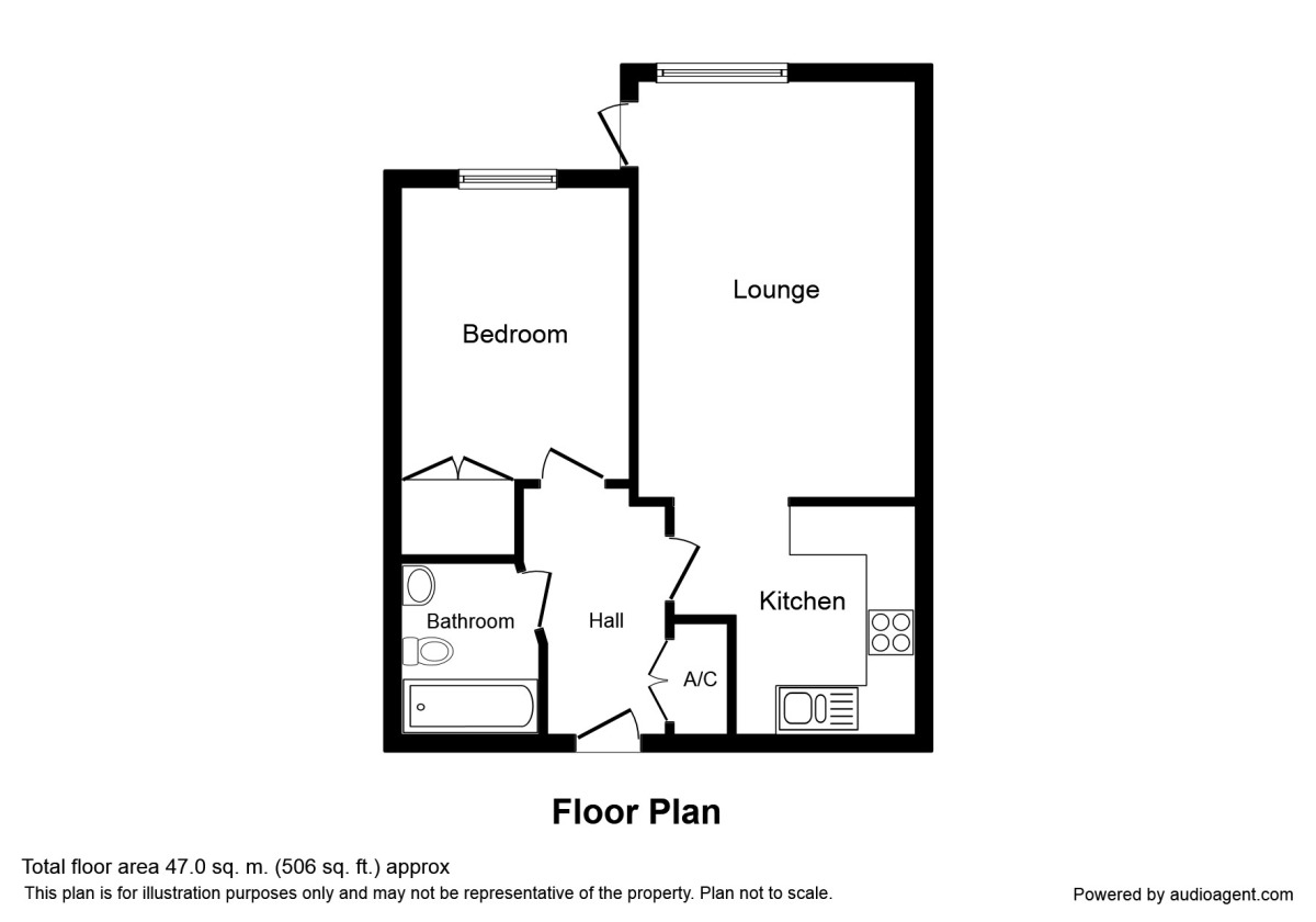 Floorplan of 1 bedroom  Flat to rent, Bonfire Corner, Portsmouth, PO1