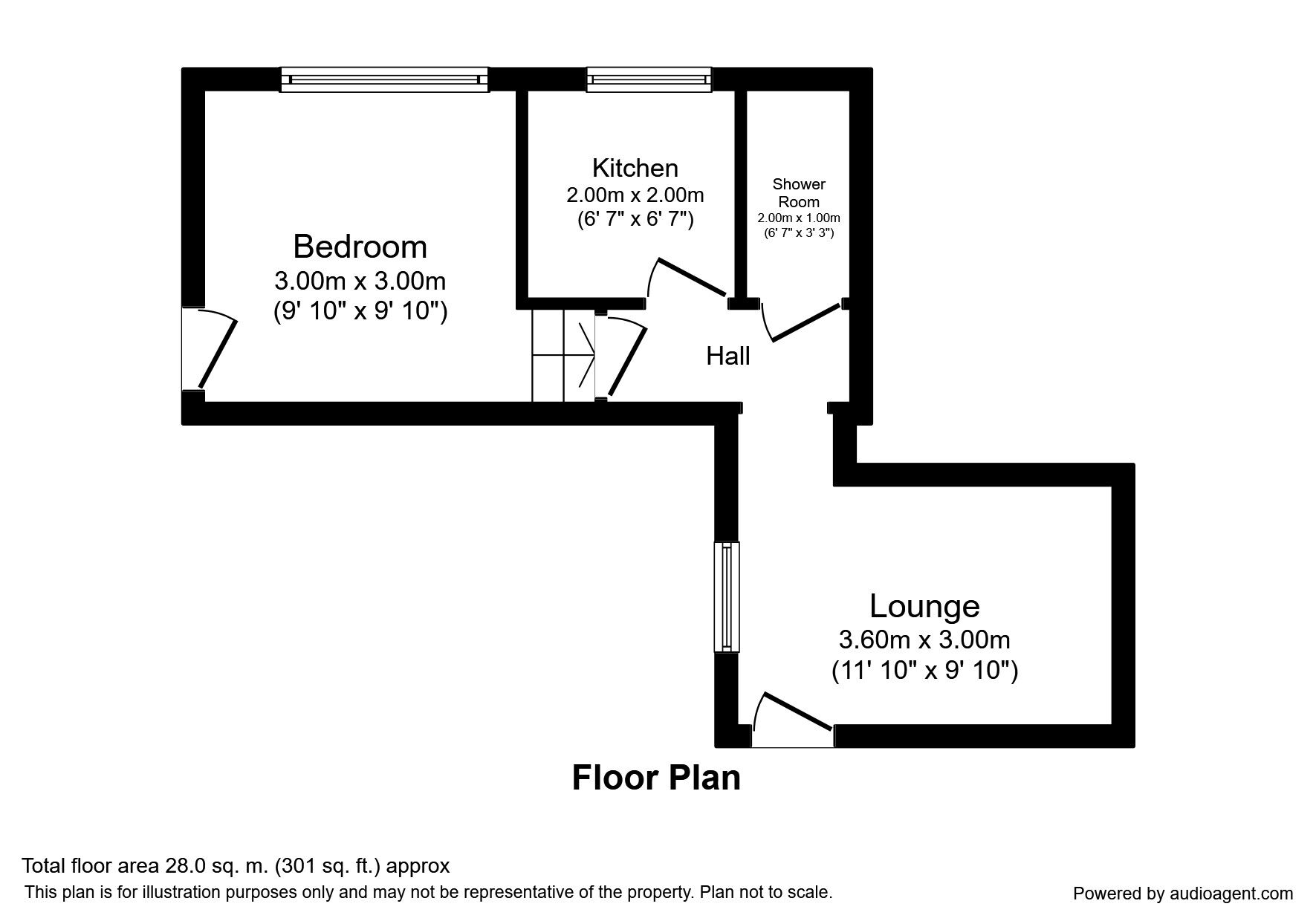 Floorplan of 1 bedroom  Flat to rent, Hampshire Terrace, Portsmouth, PO1
