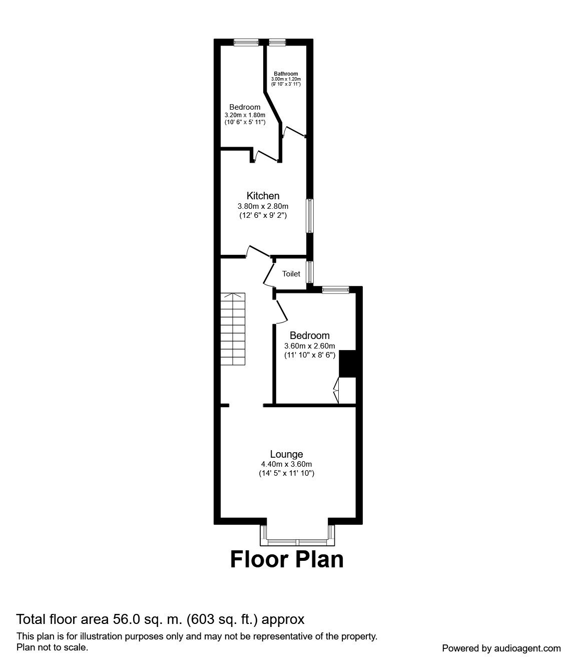 Floorplan of 1 bedroom  Flat to rent, Lawrence Road, Southsea, Hampshire, PO5