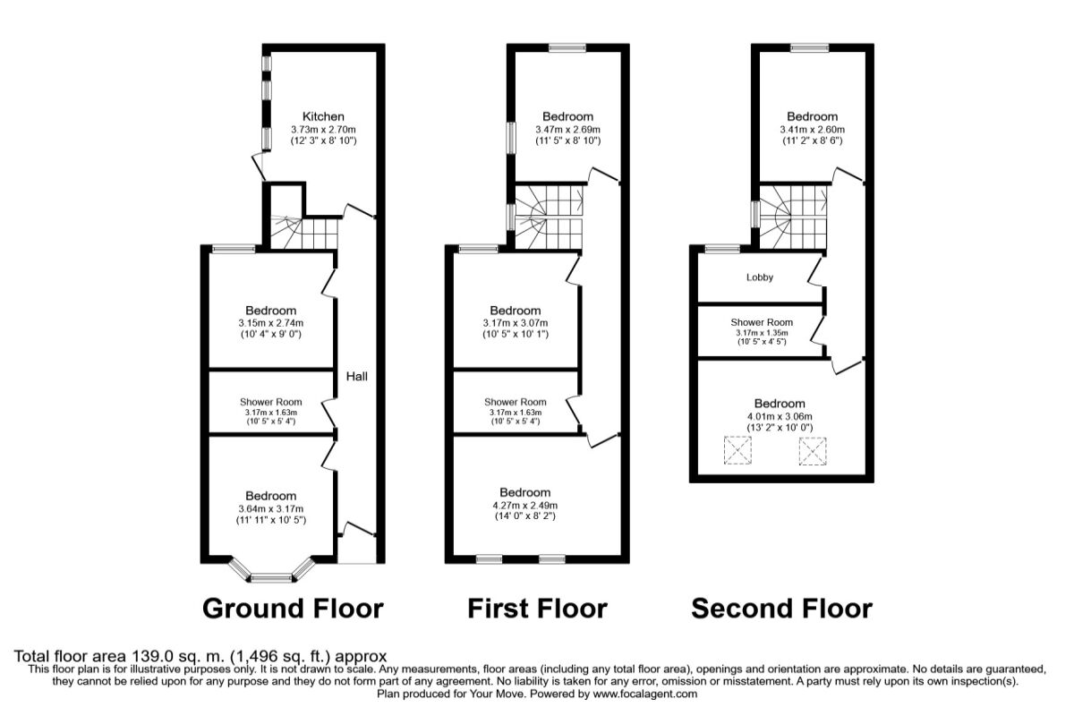 Floorplan of 7 bedroom Mid Terrace House to rent, Manners Road, Southsea, Hampshire, PO4