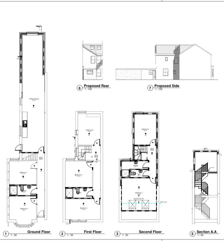 Floorplan of 7 bedroom Mid Terrace House to rent, Manners Road, Southsea, Hampshire, PO4