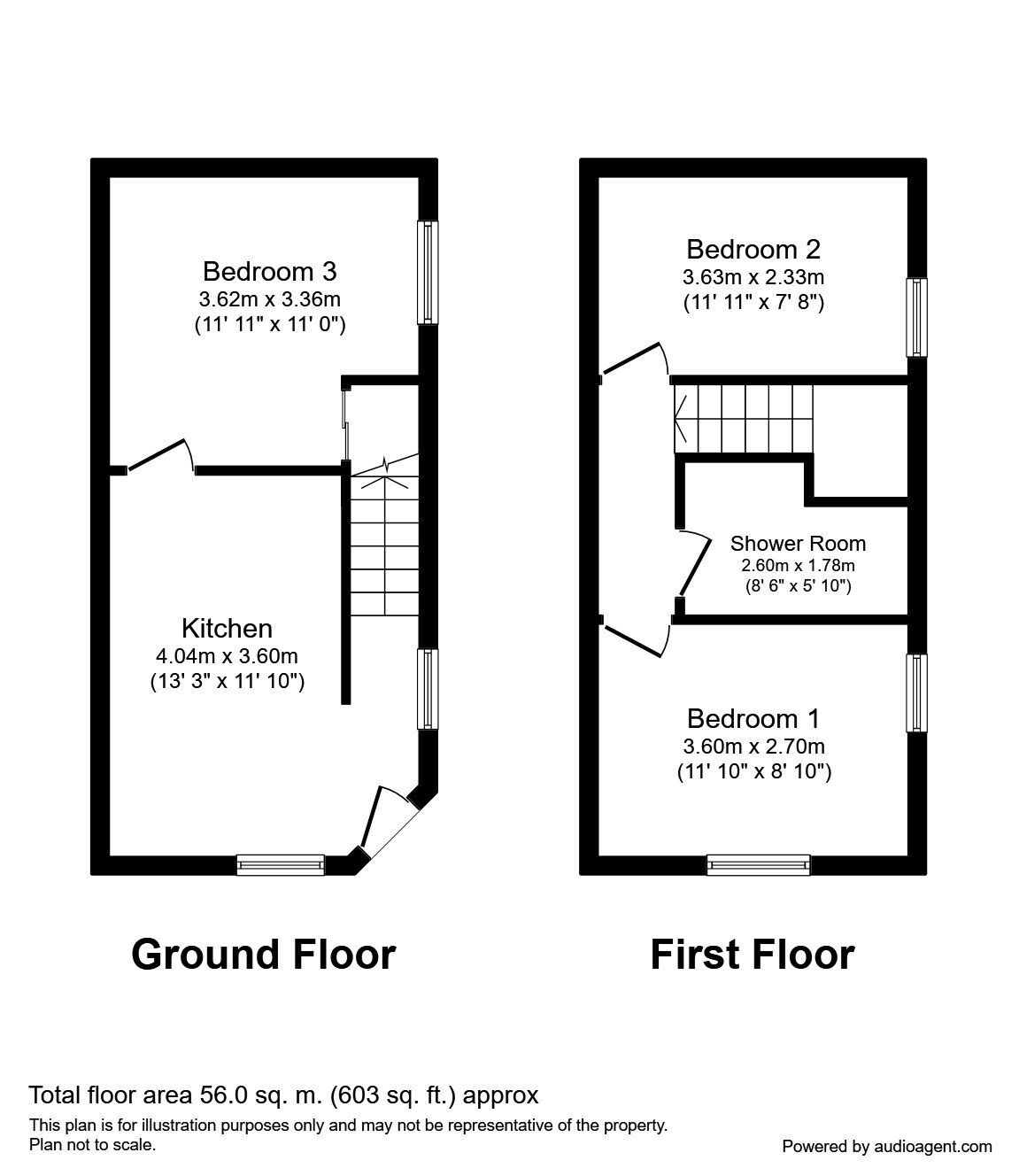 Floorplan of 2 bedroom Semi Detached House to rent, Church Road, Portsmouth, PO1