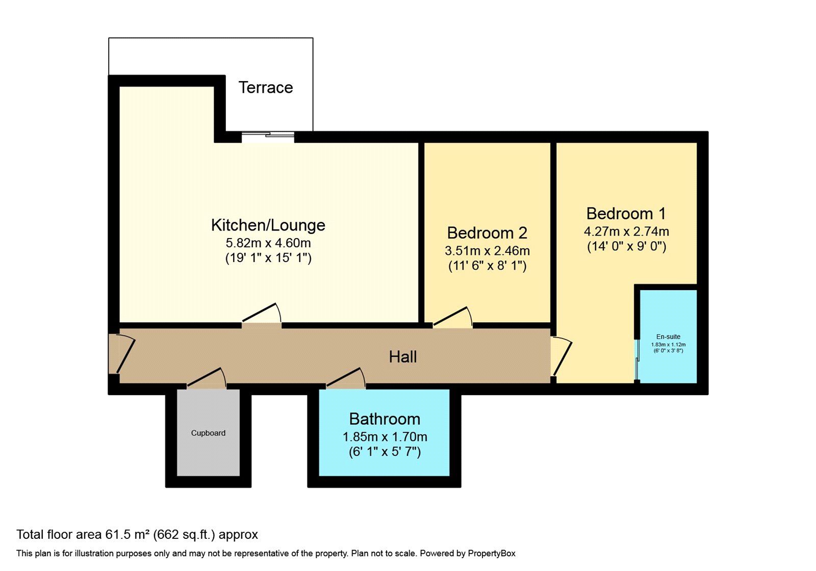 Floorplan of 2 bedroom Flat to rent, Cross Street, Portsmouth, Hampshire, PO1