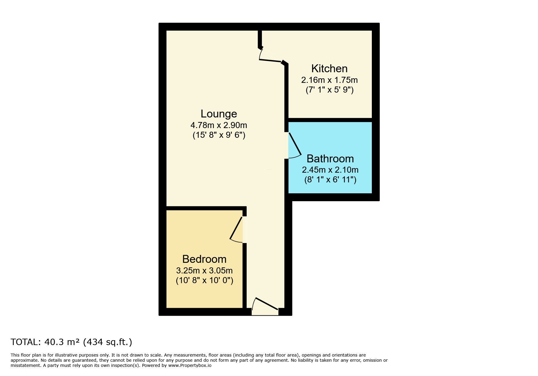 Floorplan of 1 bedroom  Flat for sale, Crombie Close, Waterlooville, Hampshire, PO8
