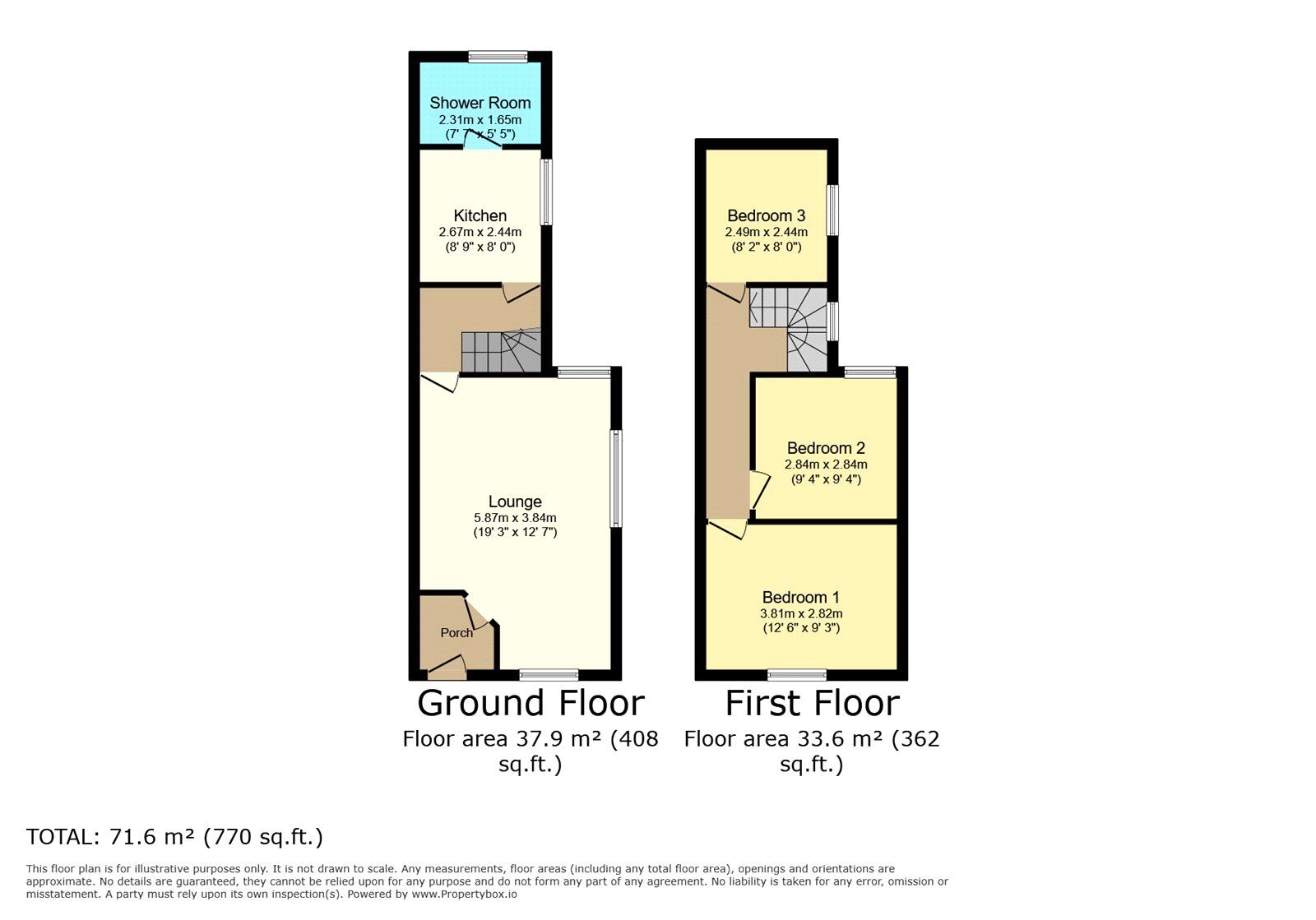 Floorplan of 3 bedroom End Terrace House to rent, Norland Road, Southsea, Hampshire, PO4