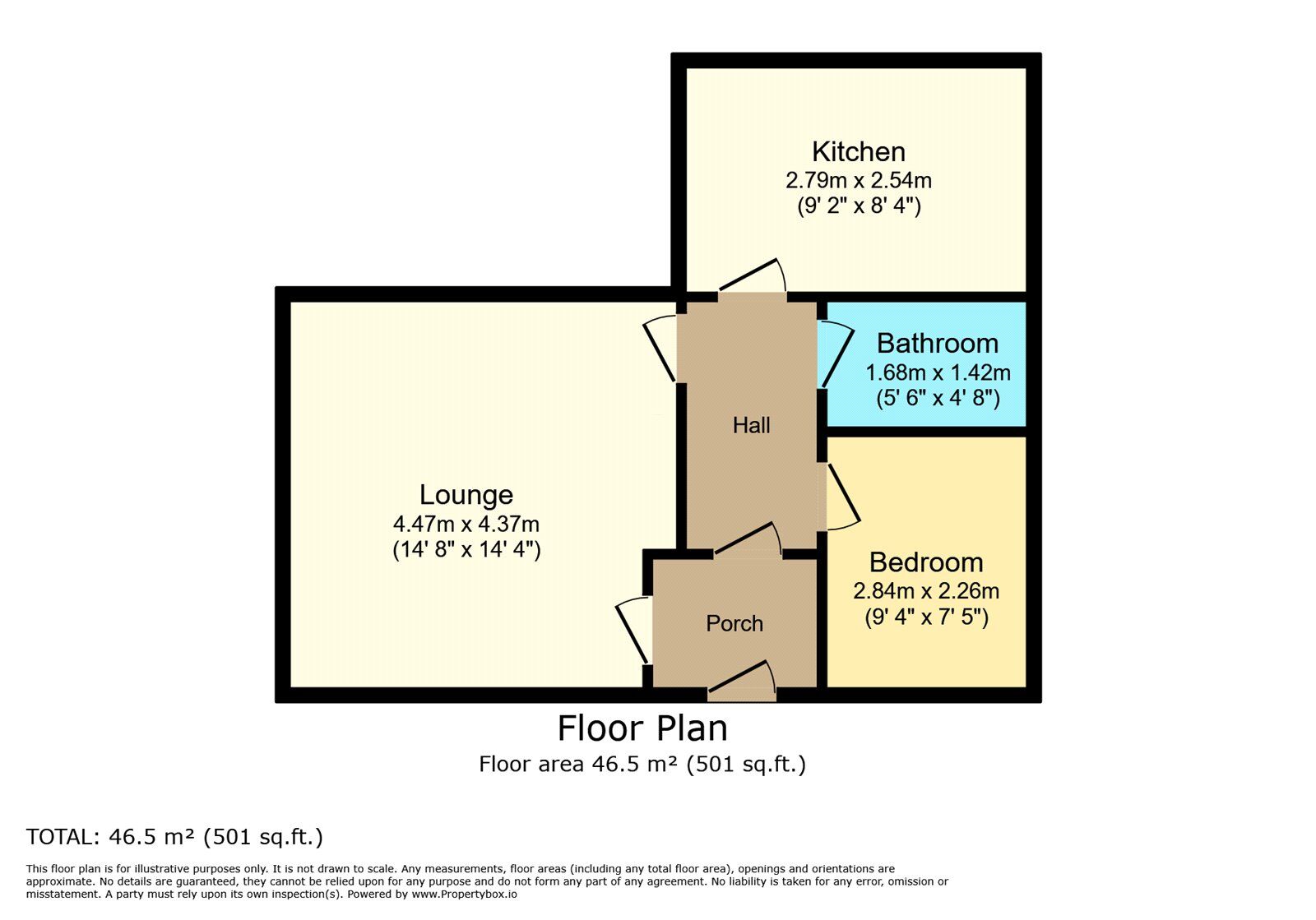 Floorplan of 1 bedroom Flat to rent, Stanley Street, Southsea, Hampshire, PO5