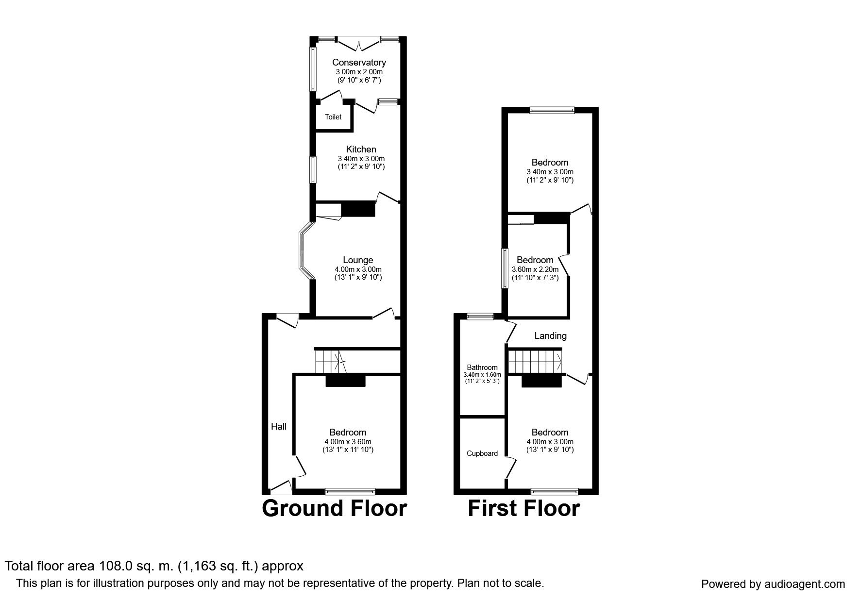 Floorplan of 3 bedroom  House to rent, Walmer Road, Portsmouth, Hampshire, PO1