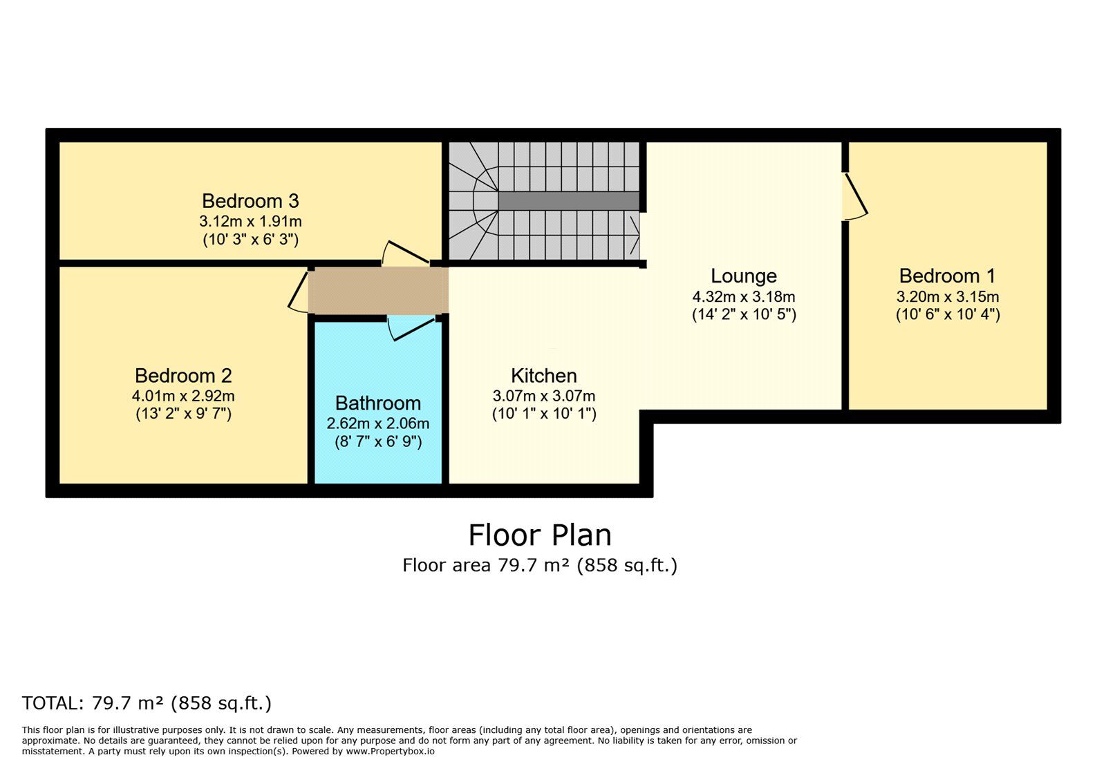 Floorplan of 3 bedroom  Flat to rent, Worthing Road, Southsea, Hampshire, PO5