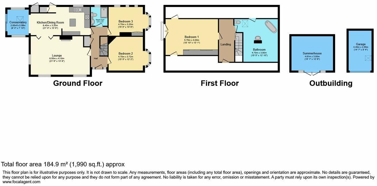Floorplan of 3 bedroom Detached Bungalow for sale, Cross Way, Havant, Hampshire, PO9