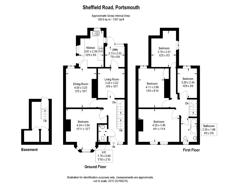 Floorplan of 5 bedroom Mid Terrace House for sale, Sheffield Road, Portsmouth, Hampshire, PO1