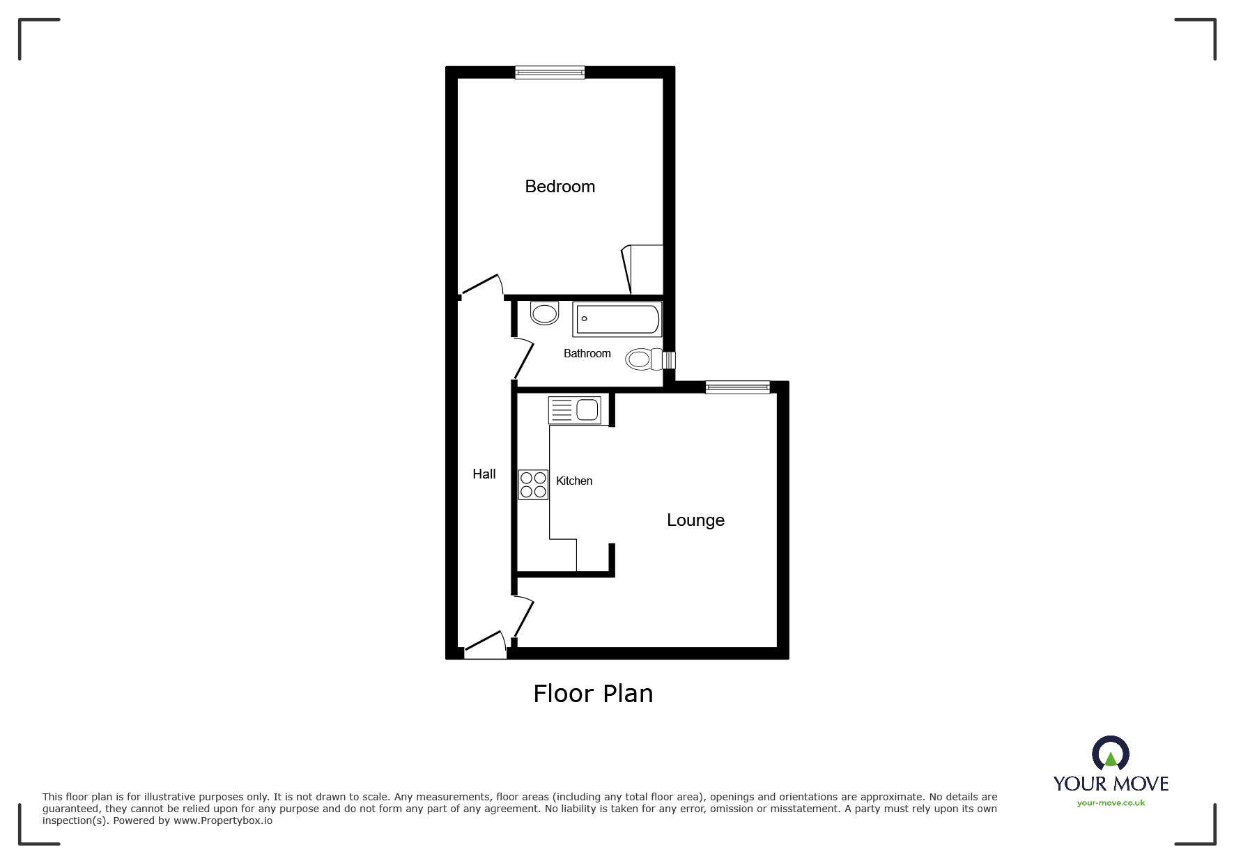 Floorplan of 1 bedroom  Flat for sale, Clarence Parade, Southsea, Hampshire, PO5