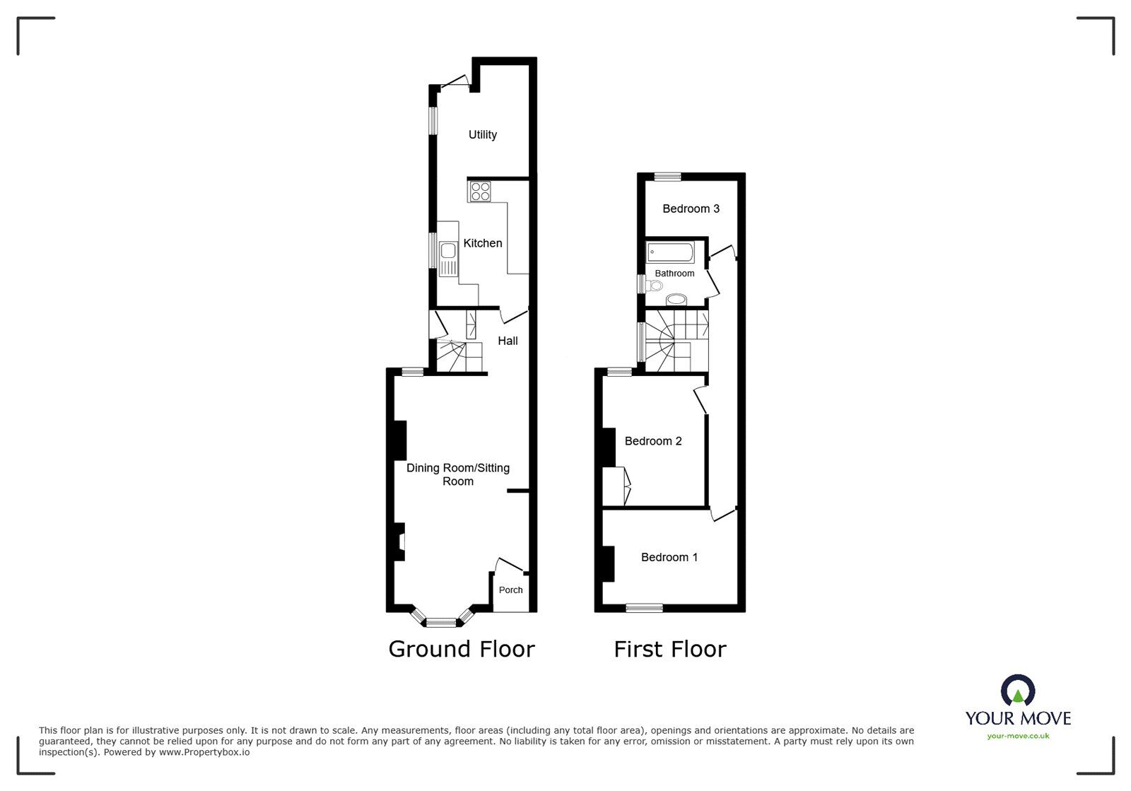 Floorplan of 3 bedroom Mid Terrace House for sale, Henderson Road, Southsea, City Of Portsmouth, PO4