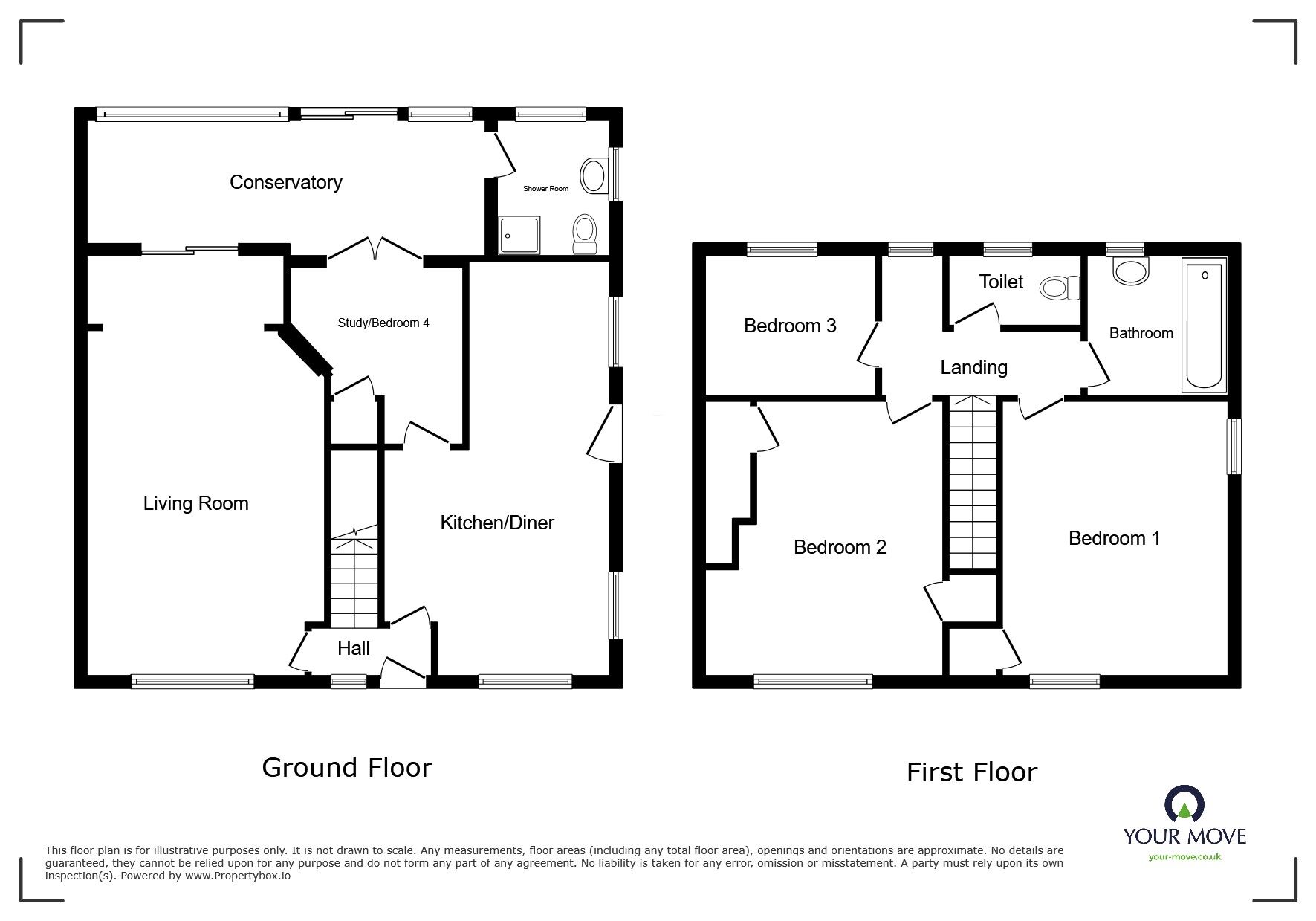 Floorplan of 3 bedroom Semi Detached House for sale, Laburnum Road, Waterlooville, Hampshire, PO7