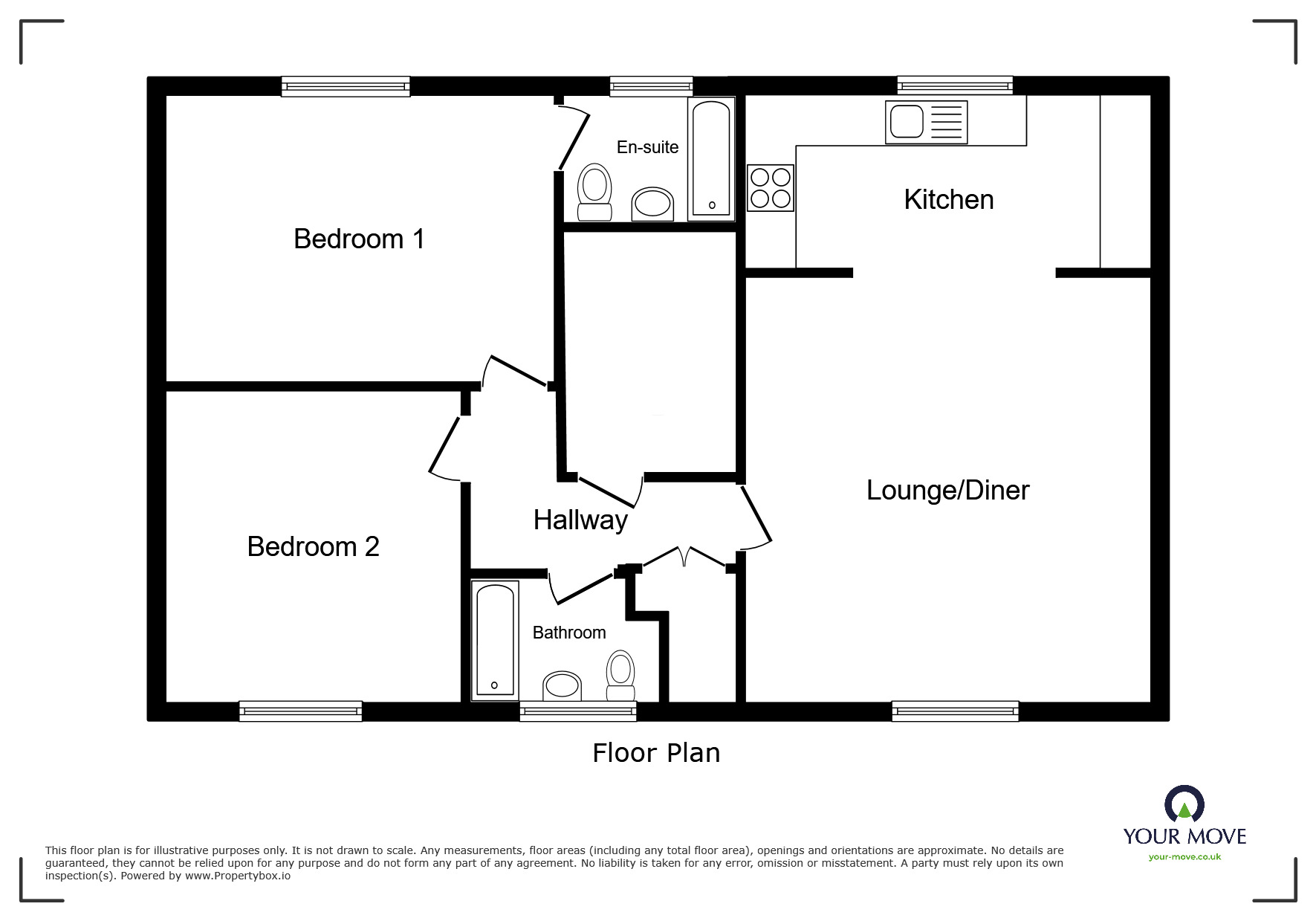 Floorplan of 2 bedroom  Flat for sale, Royal Gate, Southsea, Hampshire, PO4