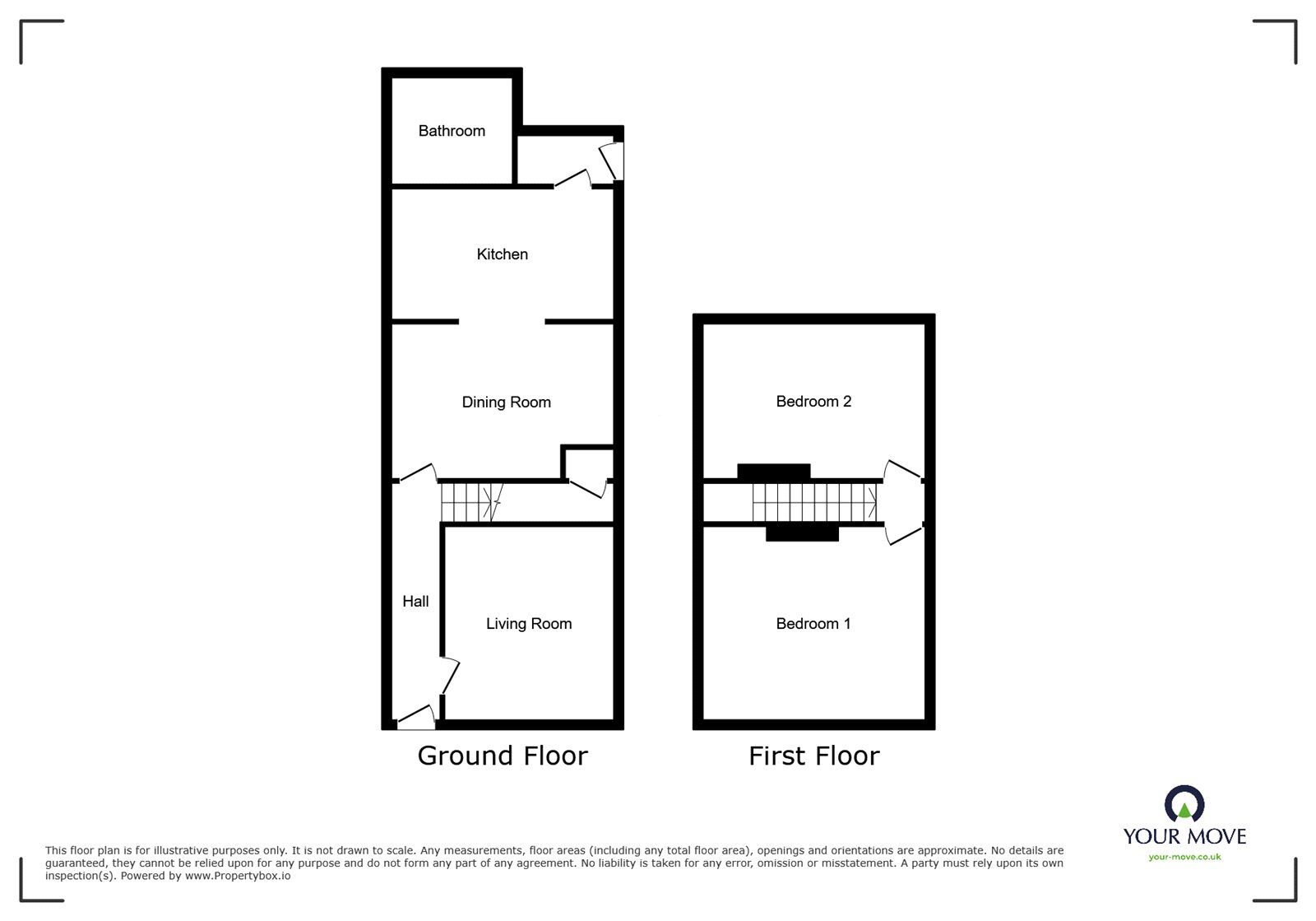 Floorplan of 2 bedroom Mid Terrace House for sale, Landguard Road, Southsea, Hampshire, PO4