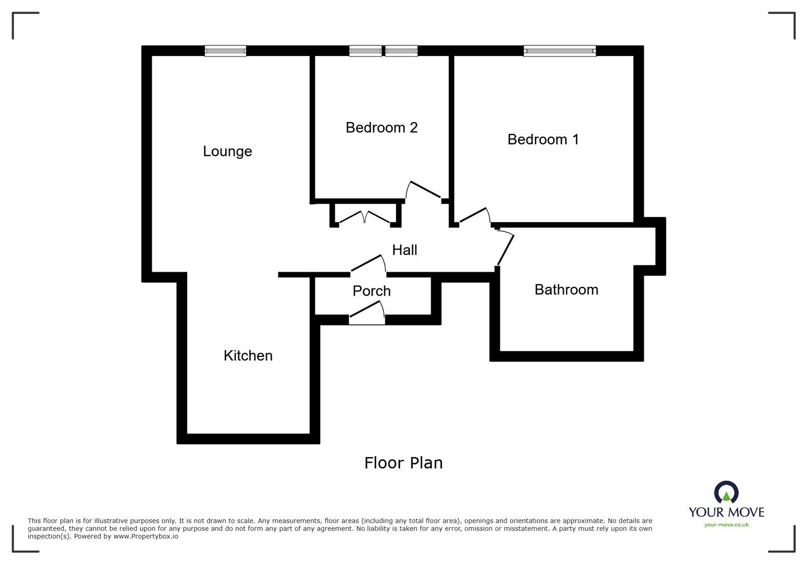 Floorplan of 2 bedroom Flat for sale, Elm Grove, Southsea, Hampshire, PO5