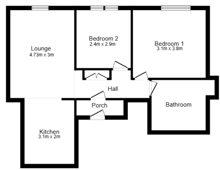 Floorplan of 2 bedroom Flat for sale, Elm Grove, Southsea, Hampshire, PO5