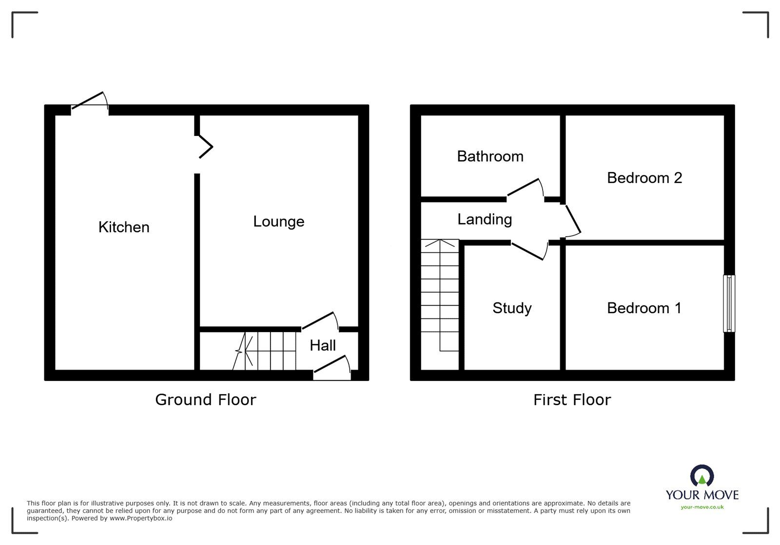 Floorplan of 2 bedroom Mid Terrace House for sale, Priorsdean Crescent, Havant, Hampshire, PO9