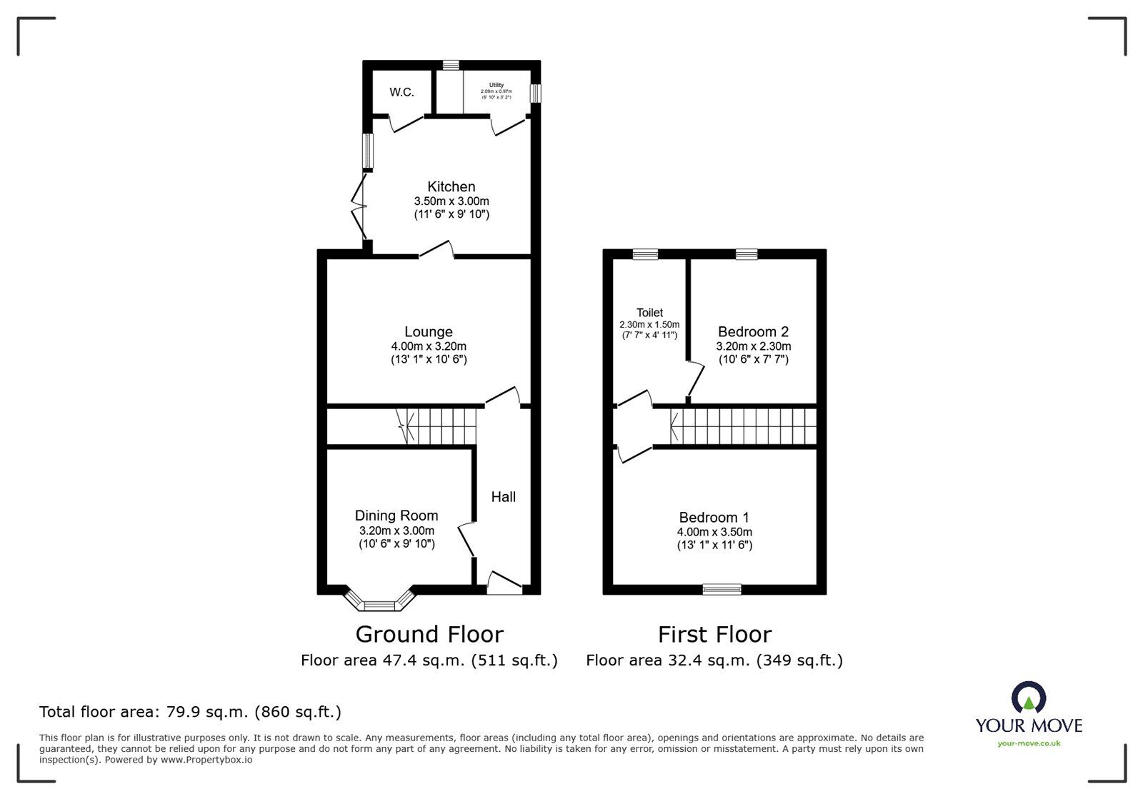 Floorplan of 3 bedroom Mid Terrace House for sale, Reginald Road, Southsea, Hampshire, PO4