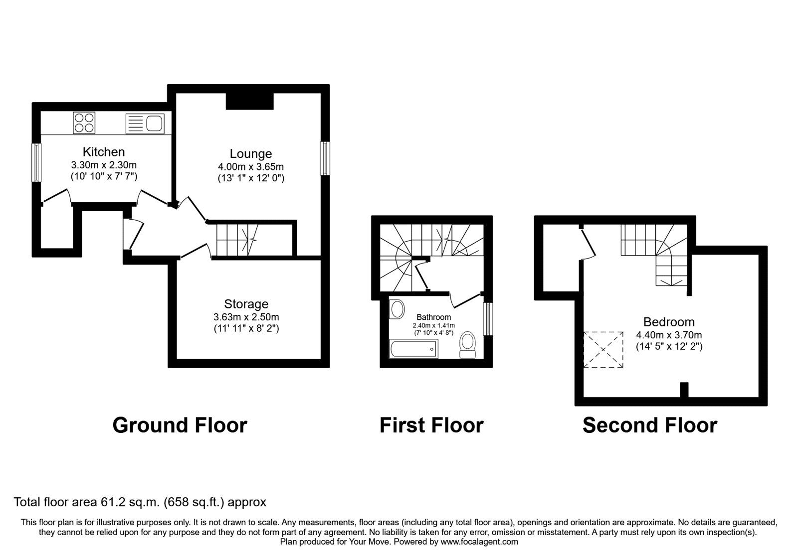Floorplan of 1 bedroom Flat for sale, Hampshire Terrace, Portsmouth, Hampshire, PO1